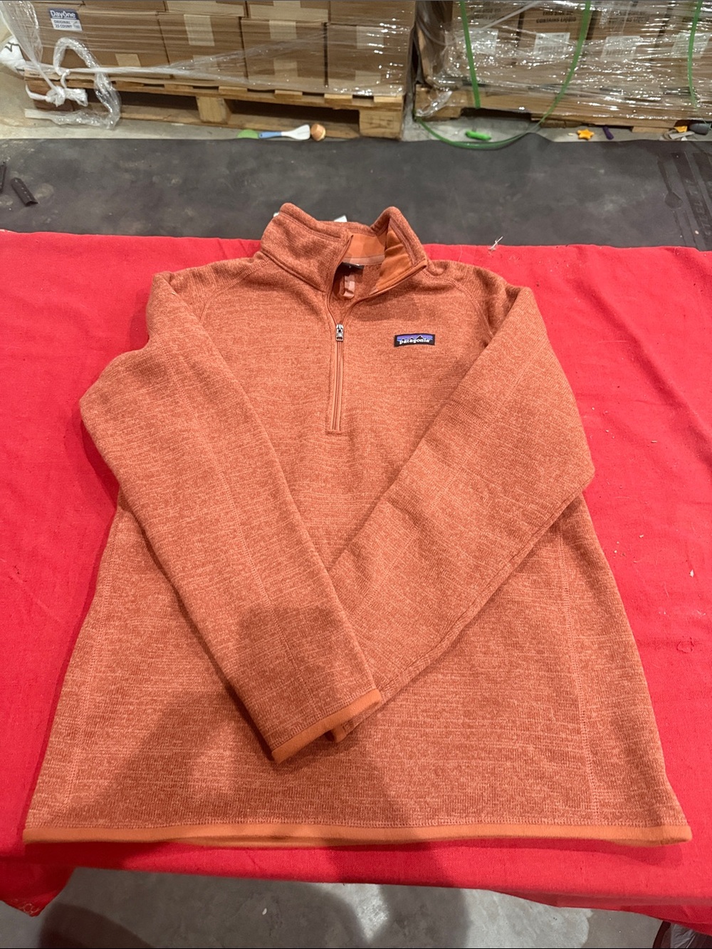 Patagonia Women's Half-Zip Sweater in Rust
